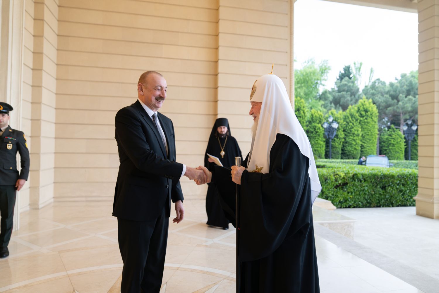 Moskva və Bütün Rusiyanın Patriarxı Kirill Müqəddəsləri ilə Azərbaycan Respublikasının Prezidenti İlham Əliyev arasında görüş keçirilib